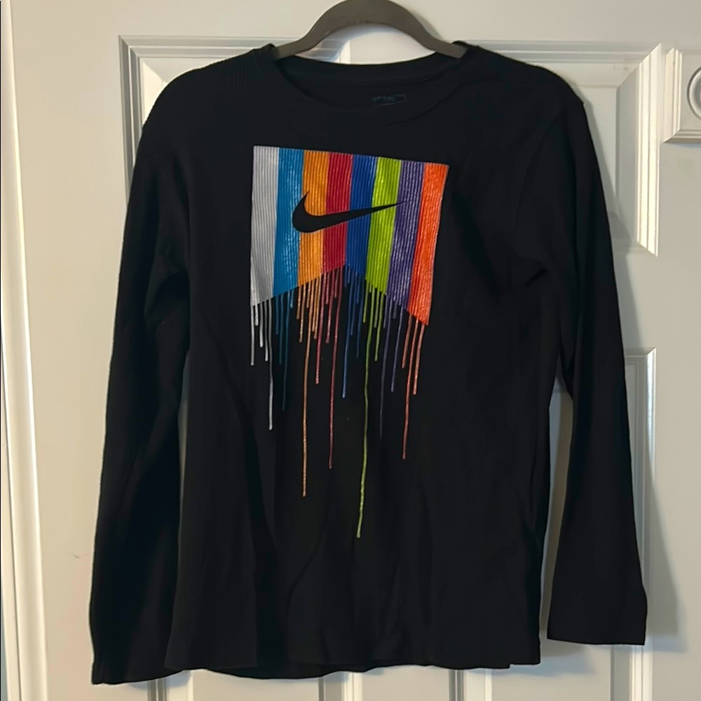 Nike Kids Black Long Sleeve Shirt thermal size large
